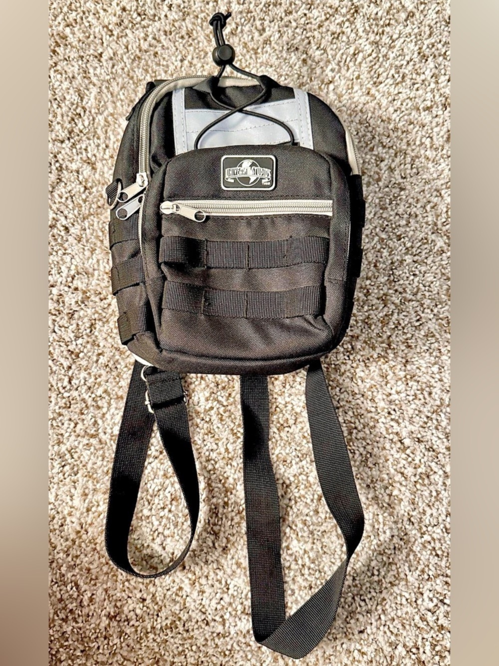 Universal Studios Black Mini Clip Crossbody Bag Adj Straps & Carry Handle